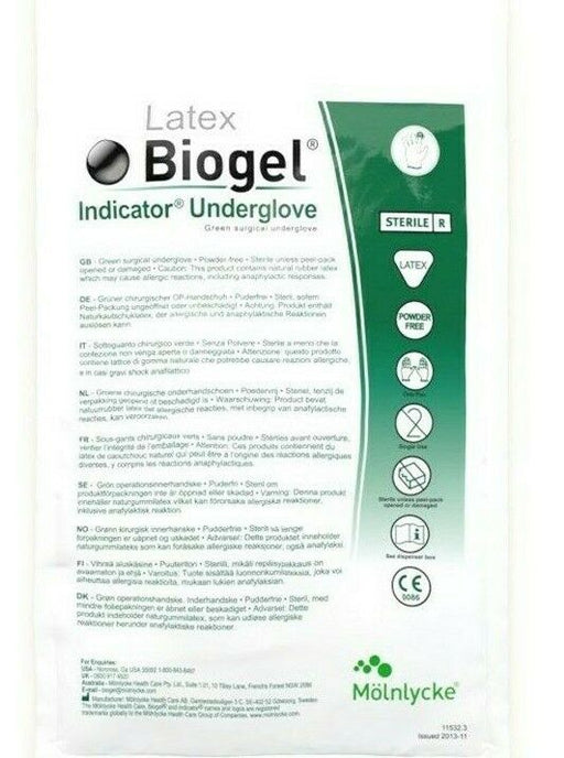 10x Lot Biogel Indicator Latex Undergloves Sterile Size 8 1/2 Molnlycke 31285