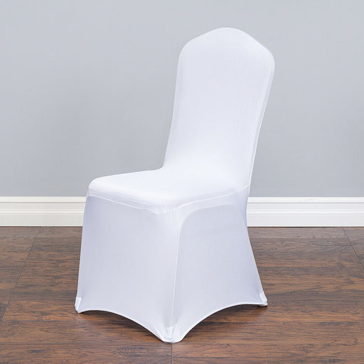 10x Lot White Stretch Folding Chair Covers For Special Events Weddings New Bulk
