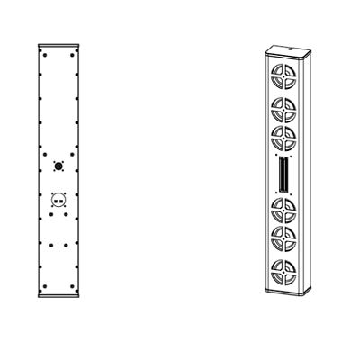 High Output Frequency Shaded Line Array Speaker nnovox SLA-6.1