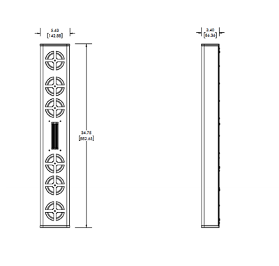 High Output Frequency Shaded Line Array Speaker nnovox SLA-6.1