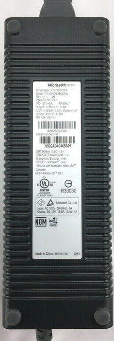 Microsoft Xbox 360 DPSN-186CB A Power Supply External AC Adapter Brick X802882