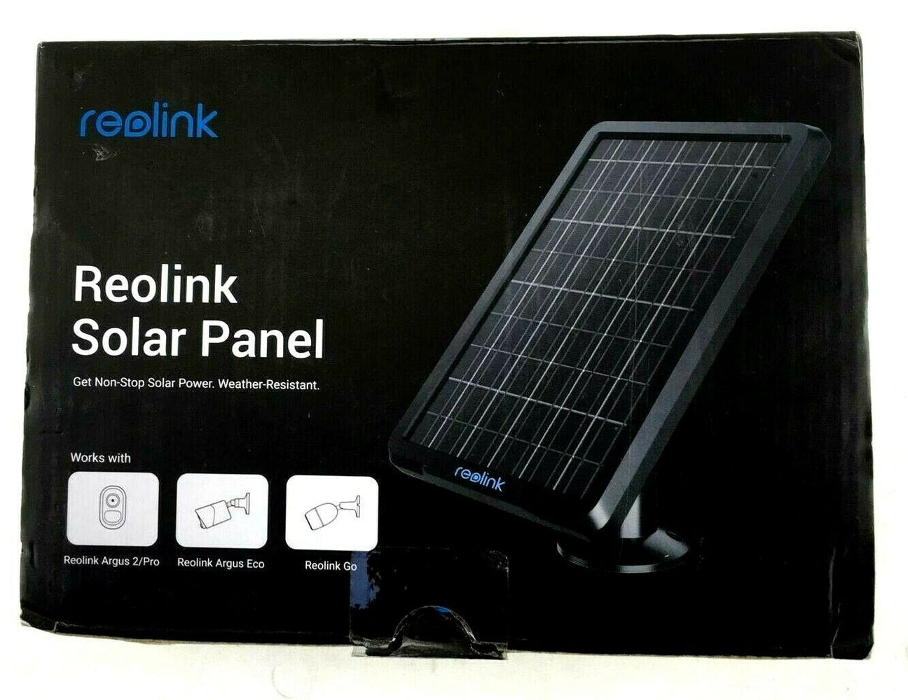 Reolink Solar Panel for Argus 2/Eco/Go Rechargeable Battery Powered IP Security