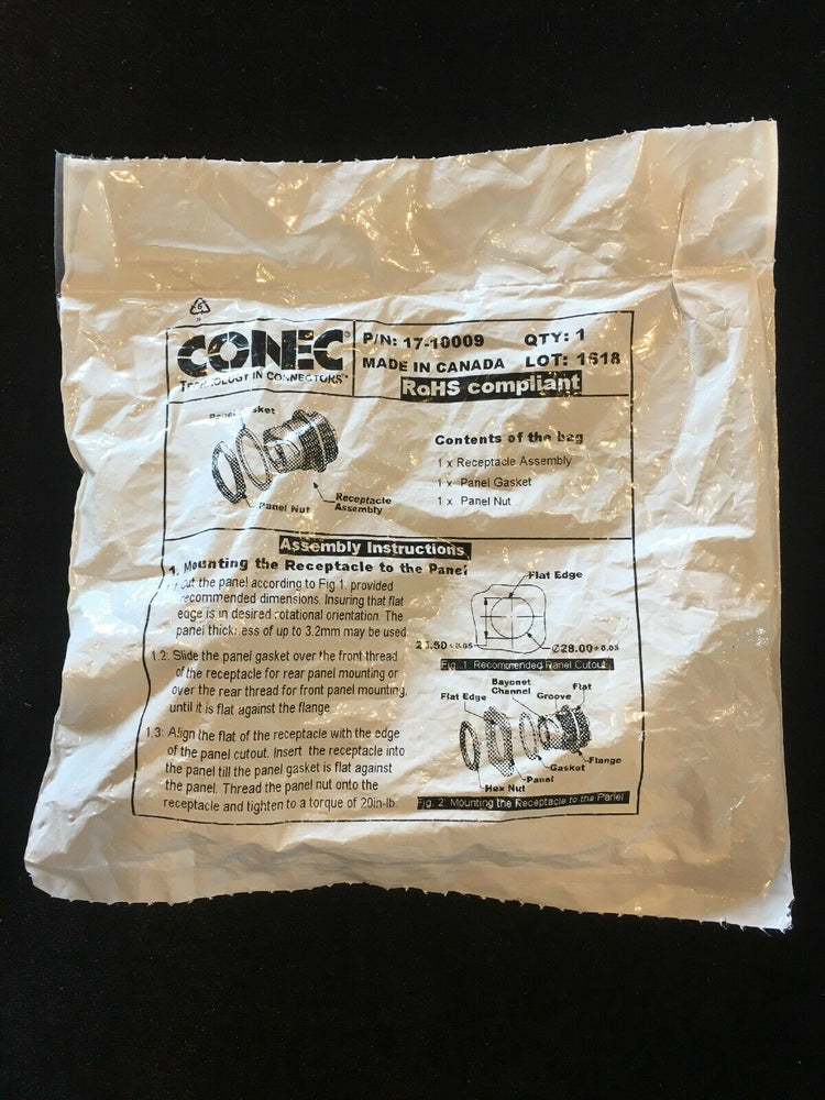 Conec 17-10009 Jack, 8p8c (RJ45) Circular Bayonet Coupling Coupler