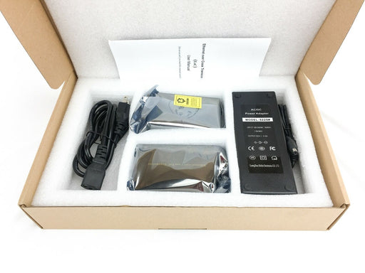 Power & Ethernet-Over-Coax POC Industrial Media Converter Kit, 30W PoE, 1.5km, 5