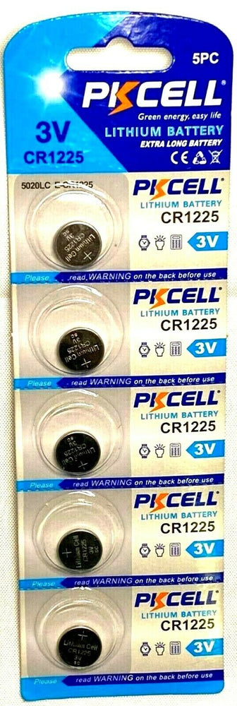 5-Pack CR1225 CR1225 3V Lithium Battery for Thermometers Watch LED Light Scales
