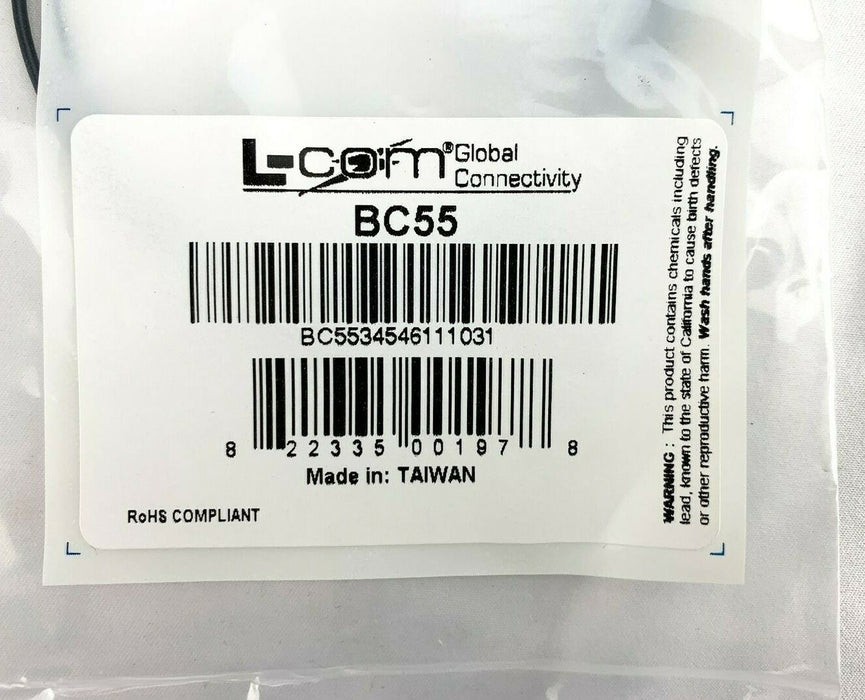 L-Com BC55 Test Cable BNC/Coaxial Female 6" Leads w/ Tinned End Durable Tips