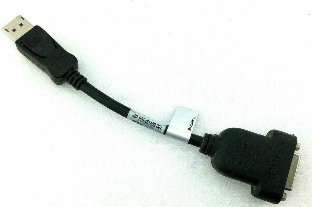 HP 481409-002 DisplayPort DP to DVI-D Compact Cable Adapter for HP Z Workstation