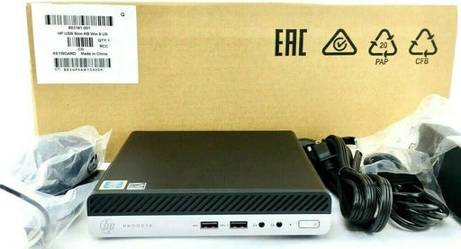 Rare HP ProDesk 400 G4 DM Mini Desktop Computer Intel G5500T CPU 512GB SSD 8GB