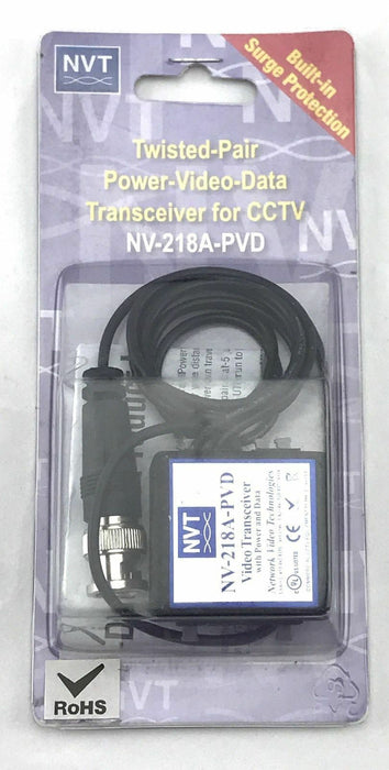 NVT NV-218A-PVD Power-Video-Data Passive Transceiver UTP Cable Surge Protection