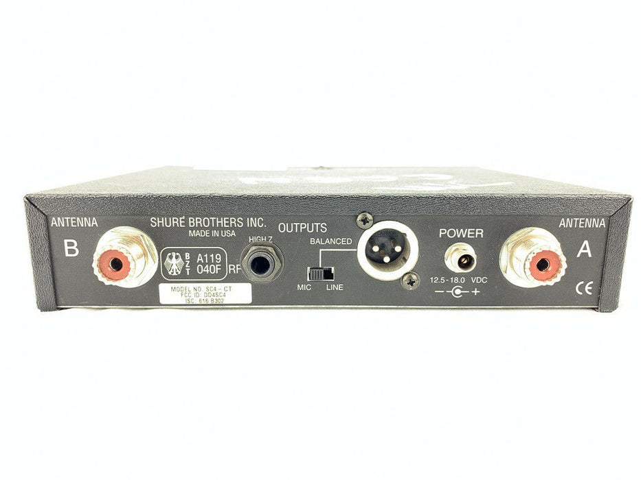 Shure SC4-CT Marcad Diversity Wireless Receiver 206.0 MHz