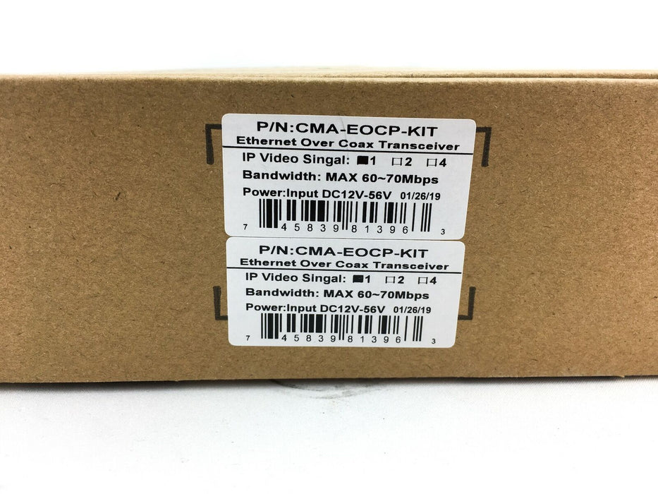 Power & Ethernet-Over-Coax POC Industrial Media Converter Kit, 30W PoE, 1.5km, 5