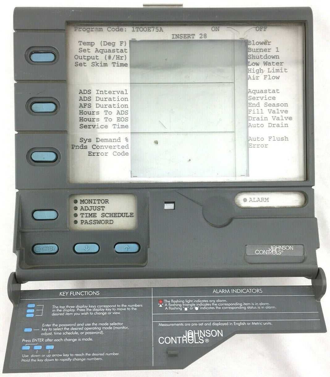 Johnson Controls AS-ZTU100-1 Metasys Zone Terminal Display Screen Syst ...