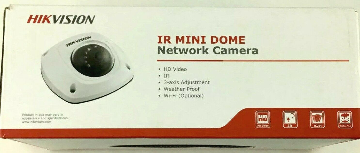 Hikvision DS-2CD2542FWD-IS IR Mini Dome Network Camera 2.8mm 4 MP 1080p HD PoE
