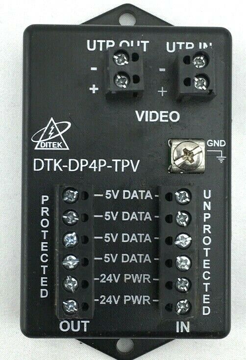 Ditek DTK-DP4P-TPV Surge Protector for PTZ Analog & HDCCTV Cameras 5 A 12/24 V