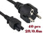 40x Lot of European Schuko 3-Prong Notebook Power Cord Mickey Mouse Clover Style