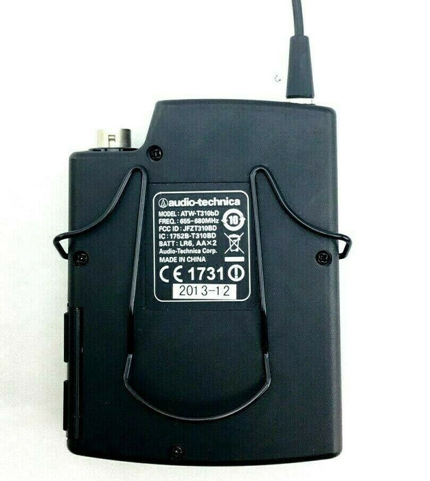 Audio-Technica ATW-T310bD 655-680 MHz UHF Wireless Transmitter Bodypack w/ Mic