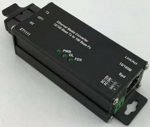 OTS ET1111-B-MT Mini Industrial Ethernet Media Converter Singlemode 2-fiber SC