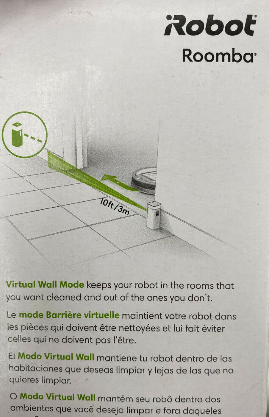 Barrière virtuelle Virtual Wall double fonction Roomba®