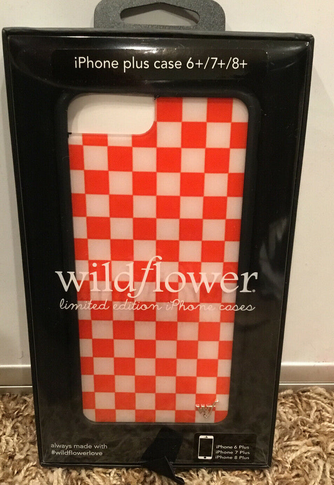 Wildflower Red Checkered iPhone 8 Plus Phone Case 7 Plus 6 Plus NIB