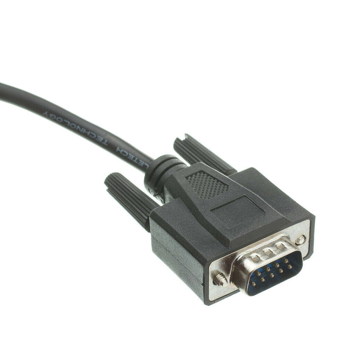 DB9 Serial Extension Cable Male to Female RS-232 9-Pin 15 ft Black 10D1-03215BK