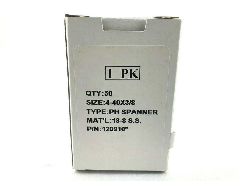 TAMPER-PRUF Screws Spanner Head Tamper Resistant 4-40X3/8 50-Pieces #120910