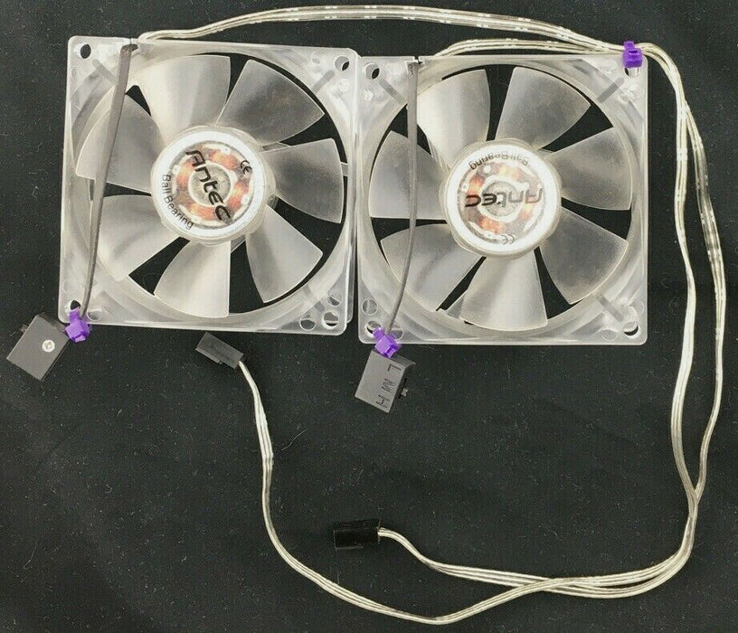Antec TriCool Cooling Fan 80mm 3-Speed Switch Double Ball Bearing BUNDLE OF 2