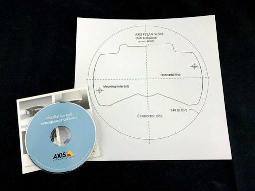 Axis P33/-V Series Drill Template Art No. 46920 w/ Installation Software Disk