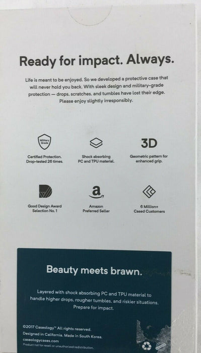 Caseology Parallax Phone Case For iPhone7/iPhone8 Aqua and Black Free Shipping