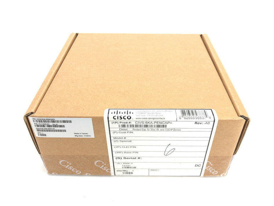 Cisco CIVS-6KA-PENCAP Pendant Cap for Video Surviellance 7030 IP Dome Cameras