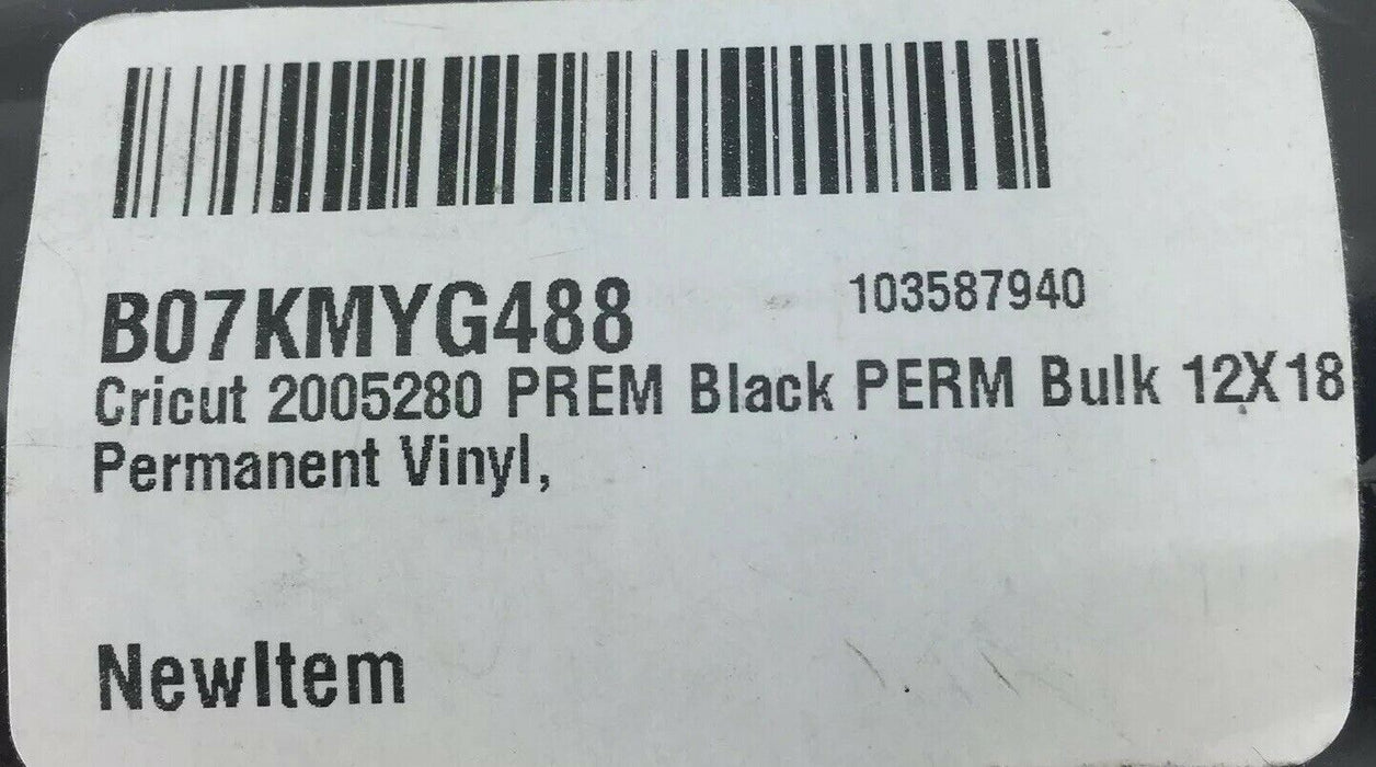 Cricut B07KMYG488 2005280 PREMIUM Black permanent Bulk 12X18 Permanent Vinyl