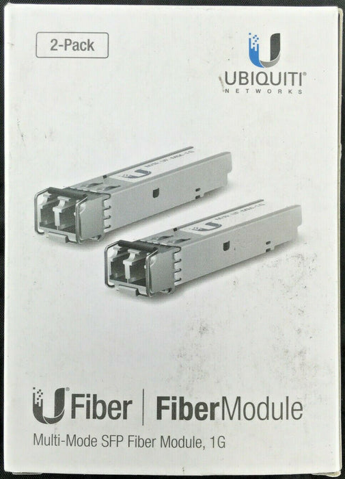 Ubiquiti UF-MM-1G U Fiber Module Mult-Mode SFP Fiber Module 1G 1.25 Gbps 2-Pack