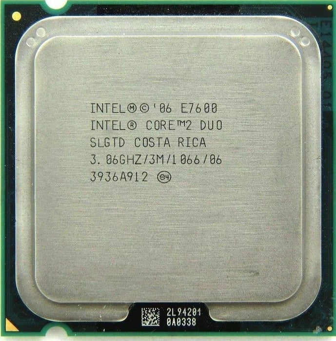 Intel Core 2 DUO E7600 3.06GHz 3MB Cache Socket 775 CPU Processor SLGTD