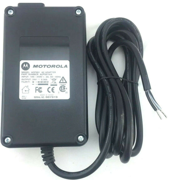 Motorola ACPS81 AC Adapter ACPS81WA 100-240v ~ 3A 50-60Hz Input 24V 3.36A Output