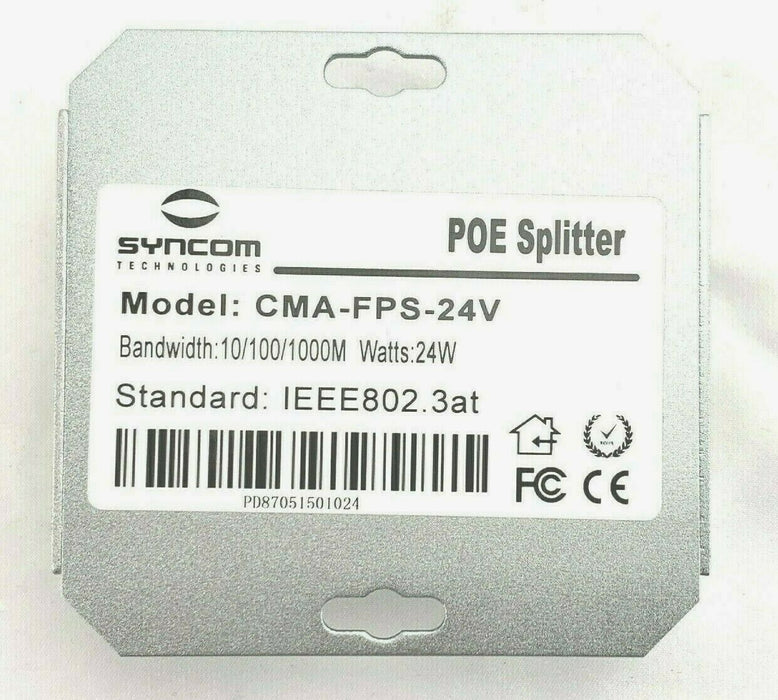 Gigabit POE Splitter 48V 802.3at PD Powered Step-Down 24V Power Output, 24W