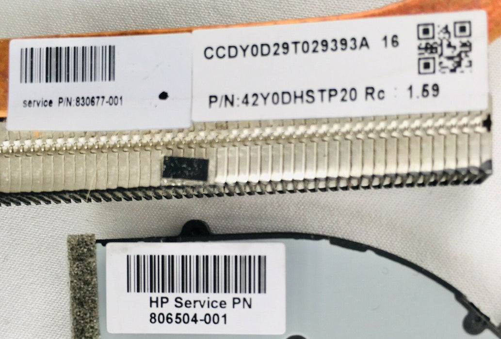 HP Spectre X360 13-4000 13.3" Cooling Fan W/ Heatsink 806504-001 806506-001