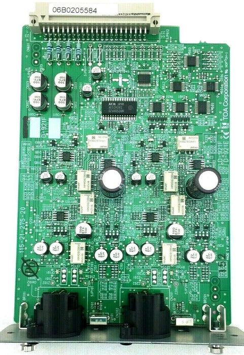 TOA D-921F Mic/Line Input XLR Module 2-Channel Card for D-901 Series Mixer