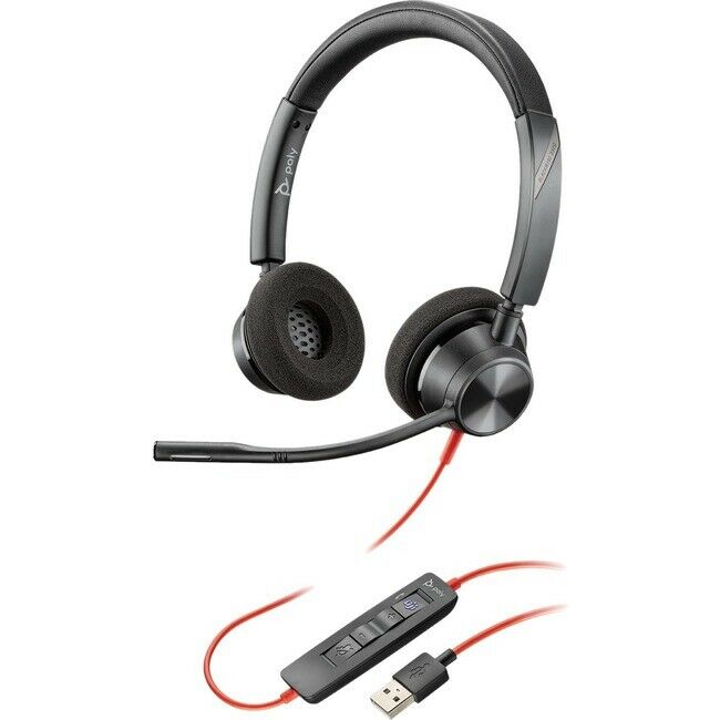 Poly (Plantronics) Blackwire 3320 USB Headset Microphone Double Ear-Pad 3300