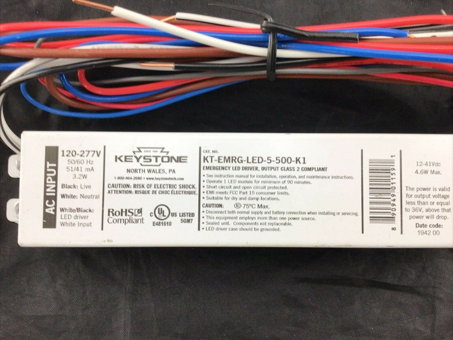Keystone LED Emergency Backup Kit - 120-277V - 500 Lumens, KT-EMRG-LED-5-500-K1