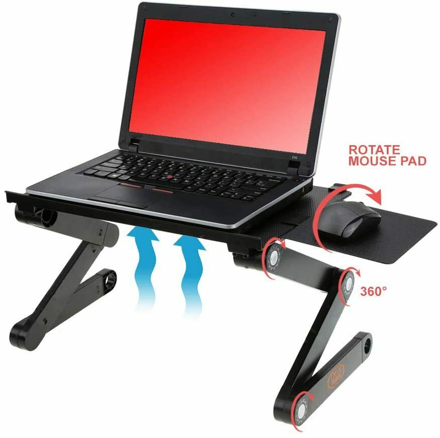 Desk York Adjustable Laptop Stand Use in Bed Recliner/Sofa or Virtual Zoom Meet