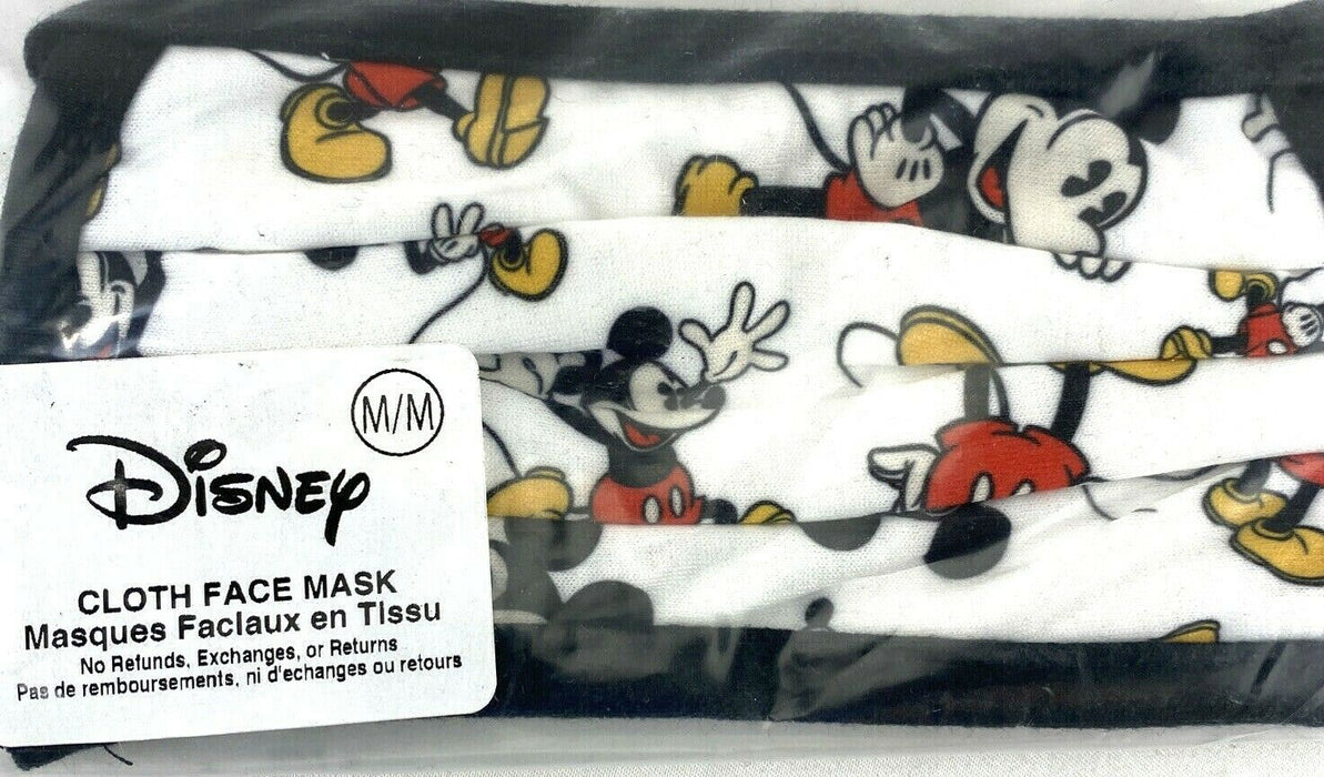 3-Pack Official 2020 Disney Mickey Mouse Cloth Face Mask Child Medium Collector