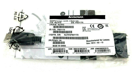 Genuine Lenovo 45J7915 DisplayPort to Single Link DVI-D Monitor Adapter Cable