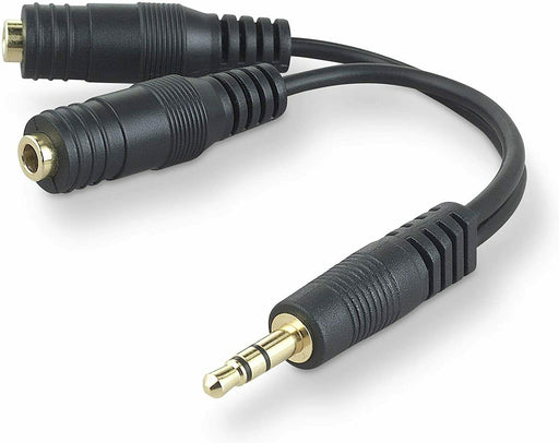 Belkin Speaker and Headphone 3.5 mm AUX Audio Cable Splitter - Black Standard