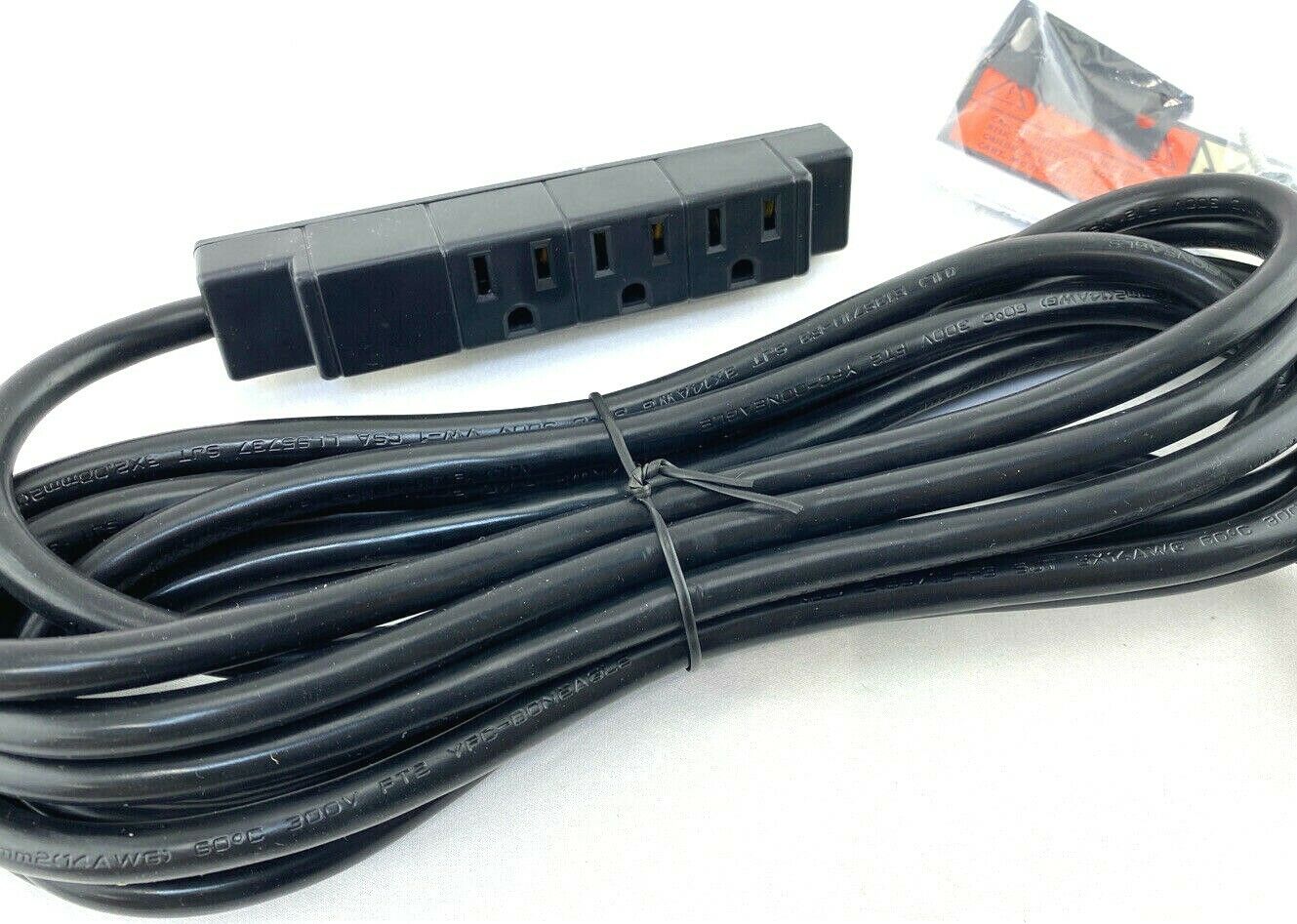 Relocatable Power Taps Power Strip 3Outlet New W/ Mount Warning Sign