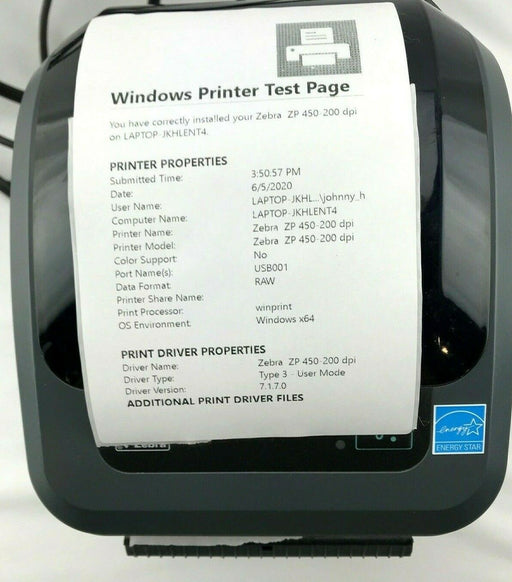 Zebra ZP450 Thermal Label Printer for Ebay Paypal UPS Labels Tested GRADE B+