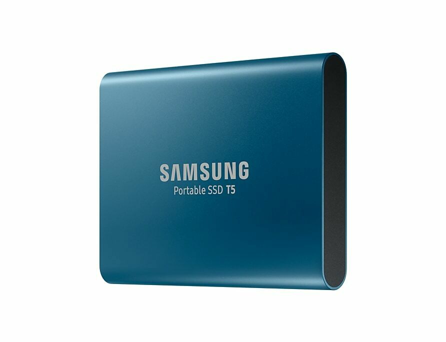 Samsung Portable SSD (Solid State Drive) T5 500 GB USB-C/USB 3.1 Blue MU-PA500B