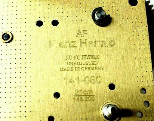 AF Franz Hermle Vintage German 21cm  Mechanical Clock Movement Part 141-080