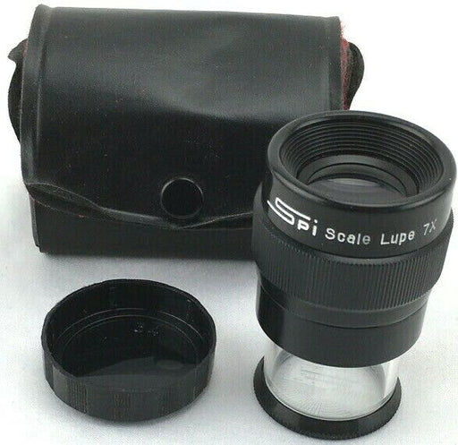 SPI Scale Lupe 7X Optical Measuring Magnifier Magnifying Glass NO 5 Lens w/ Case