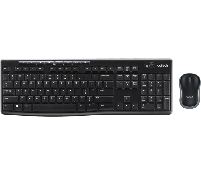 Logitech MK270 Wireless Keyboard and Mouse Combo Multimedia Black 920-004536