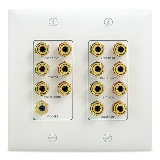 Legrand On-Q WP9009-WH-V1 7.1 White Audio Wall Plate Home Theater Connection Kit