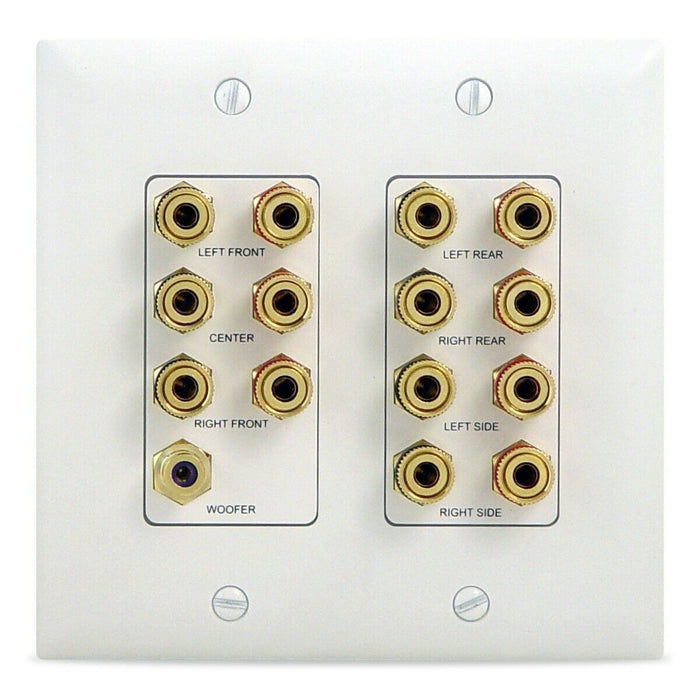 Legrand On-Q WP9009-WH-V1 7.1 White Audio Wall Plate Home Theater Connection Kit